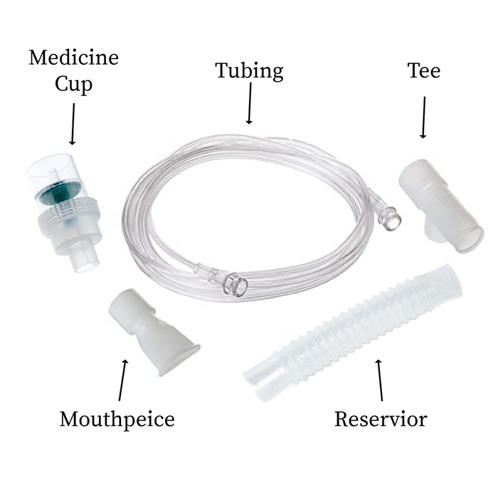 Salter Labs Adult Home Nebulizer Kit with 7ft Tubing and Med Cup