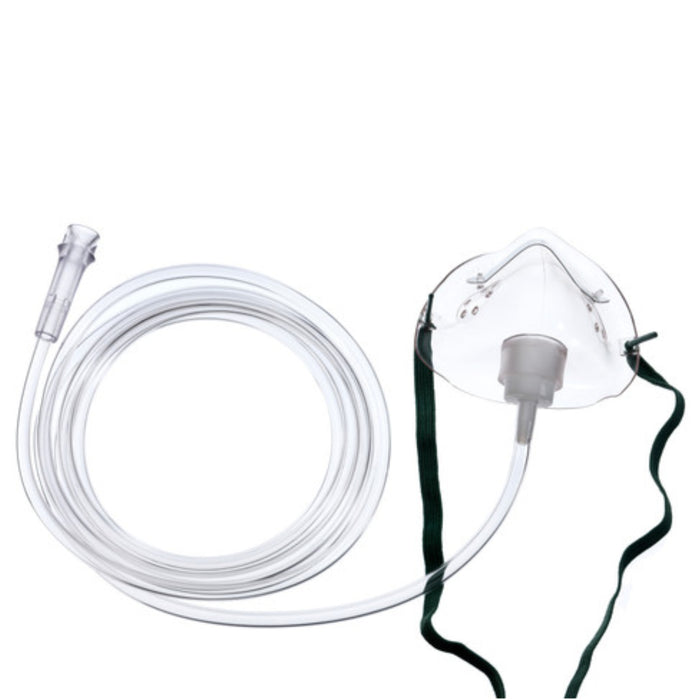 Teleflex Hudson RCI Elongated Style Oxygen Mask with 7 ft. Star Lumen® and Adjustable Head Strap