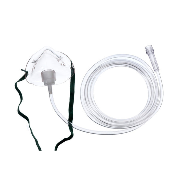 Teleflex Hudson RCI Elongated Style Oxygen Mask with 7 ft. Star Lumen® and Adjustable Head Strap