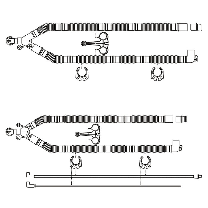 Vyaire Medical 003764 AirLife® Portable Ventilator Circuit 72 Inch Tube Single Limb Adult, Box of 15