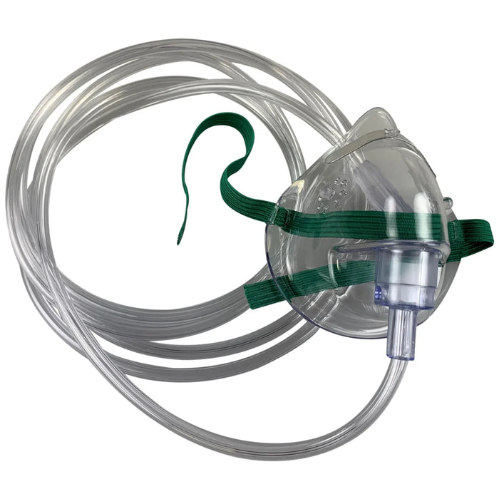 medium-concentration infant oxygen mask featuring an elastic strap fixation