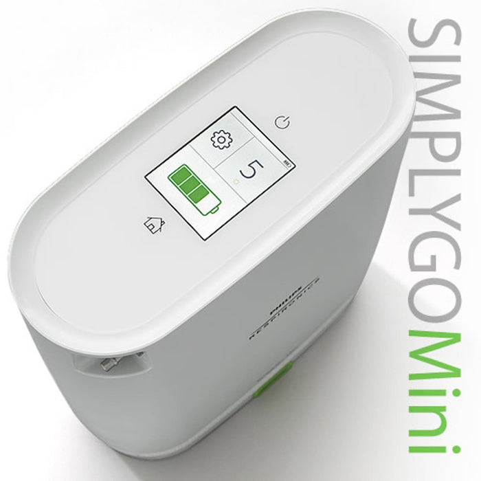 Philips SimplyGo Mini portable oxygen concentrator display and control panel