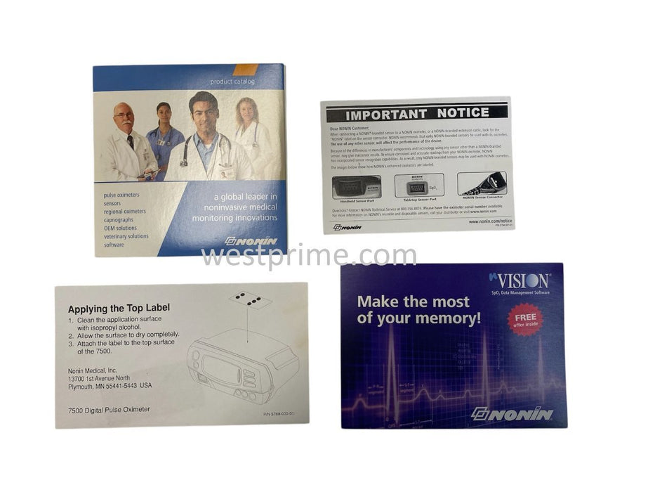 Nonin Model 7500 Pulse Oximeter (Open Box)