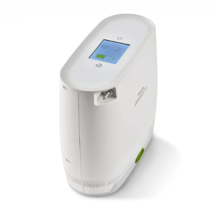 Philips Respironics SimplyGo Mini Portable Travel Oxygen Concentrator side angle view